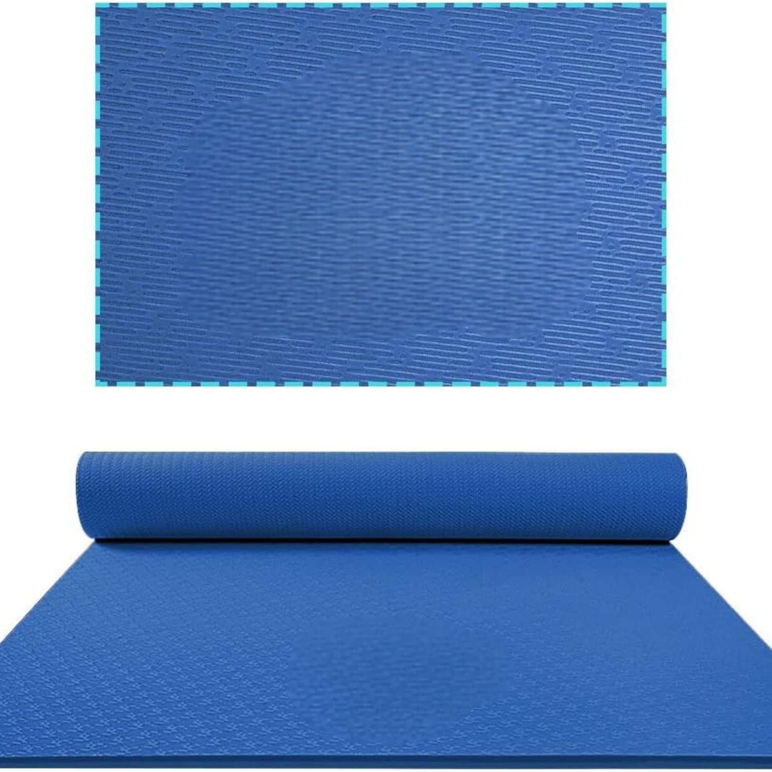 Yoga Extra Thick TPE Yoga Mat - 72"x 32" Thickness 1/2 Inch -Eco Friendly SGS Certified - With High Density Anti-Tear Exercise Bolster For Home Gym Travel & Floor Outside