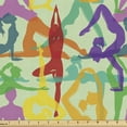 thumbnail image 1 of Ambesonne Yoga Fabric by the Yard Upholstery, Colorful Poses Eastern Asia, 10 Yards, Multicolor, 1 of 4