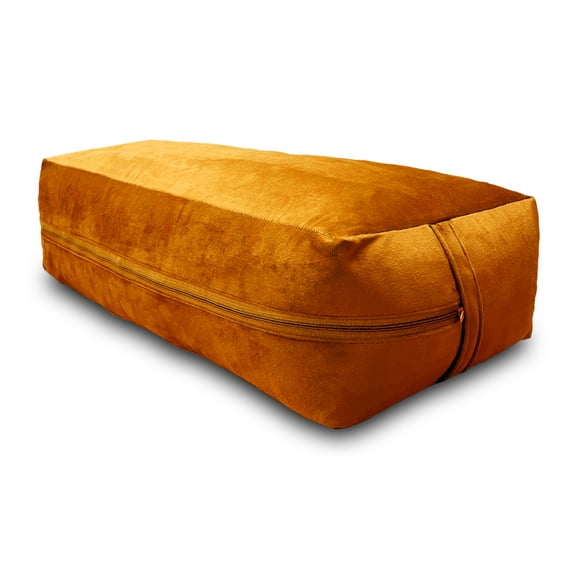 Yoga Firm Large Yoga Bolster Pillow Cushion 24" x 12" x 6" for Restorative Yoga, Rectangular Cotton and Removable Cover