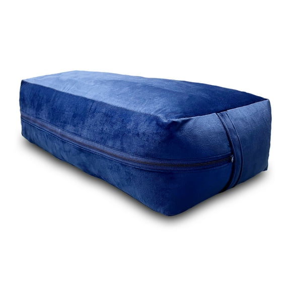 Yoga Firm Large Yoga Bolster Pillow Cushion 24" x 12" x 6" for Restorative Yoga, Rectangular Cotton and Removable Cover