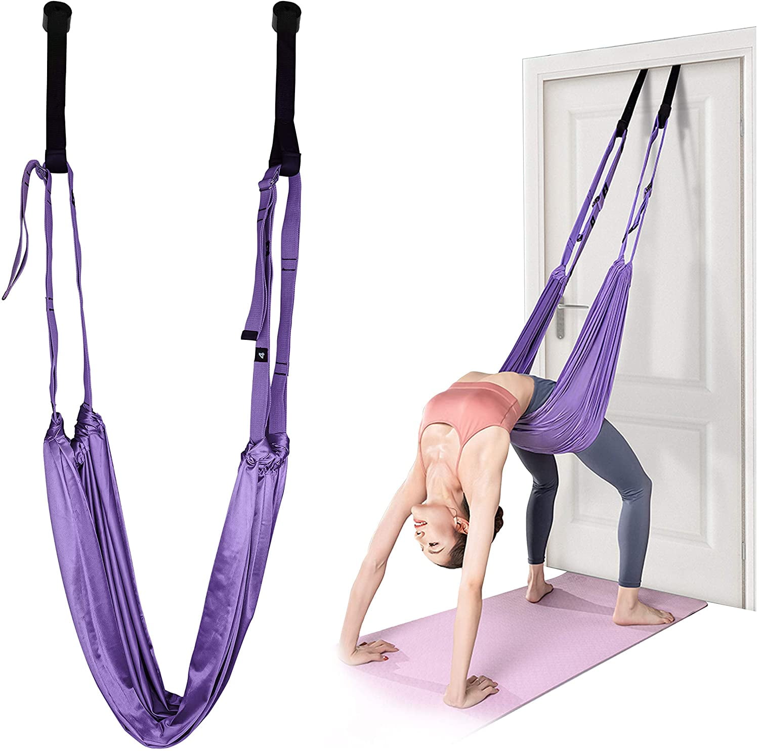 Yoga Fitness Stretching Strap Adjustable Leg Stretcher Back Bend