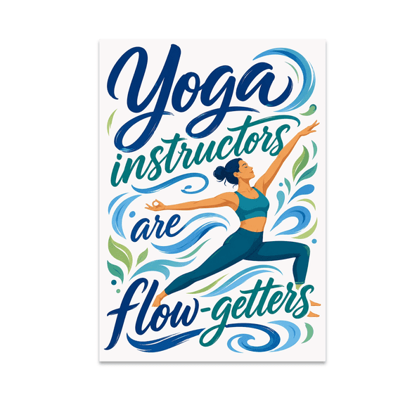 Yoga Flow Art Poster - Yoga Enthusiast - 13x19 Poster Print