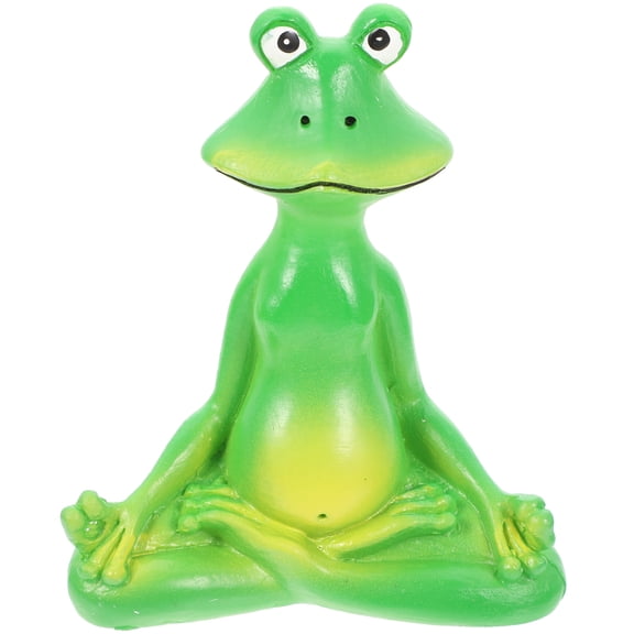 ifundom Resin Yoga Frog Statue for Indoor Outdoor Decor, Relaxing Frog Figurine Sculpture for