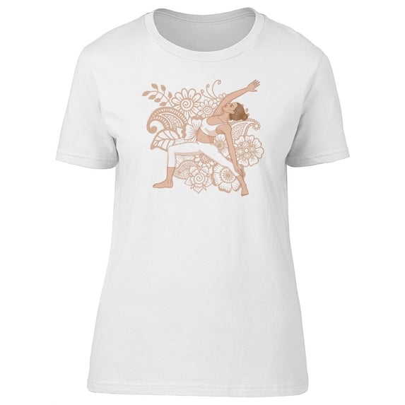 Yoga Girl In Warrior Pose T-Shirt Women -Image by Shutterstock, Female x-Large