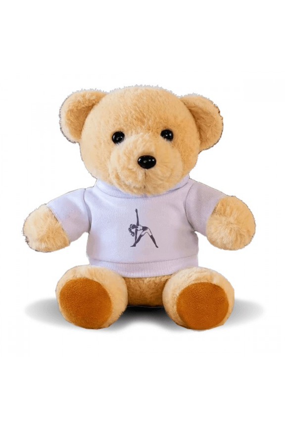 Yoga Girl Stretching Keep Outline Bear Toy Animal Plush Toy Hoodie Doll