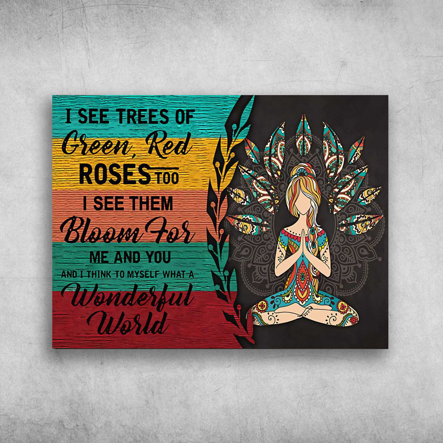 Custom "What A Wonderful World" Wood Sign - Framed Lyric Wall Art For Home Decor
