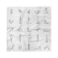 thumbnail image 1 of Yoga Head Scarf, Stickman Yoga Moves, Head Wrap, 3 Sizes, by Ambesonne, 1 of 2