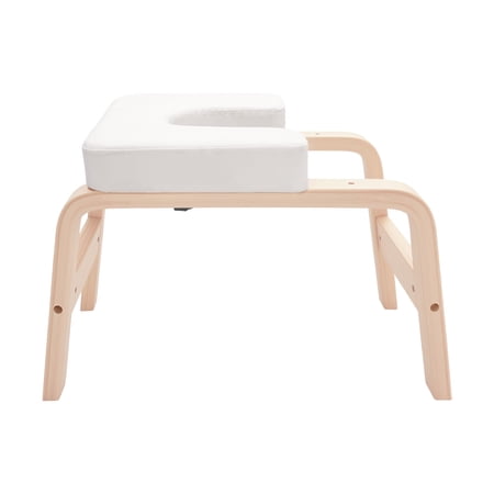 Yoga Headstand Bench Exercise Inversion Stool Workbench Upside Down Chair Load-bearing Capacity 200kg/440.92lbs PU, Sponge, Solid Wood