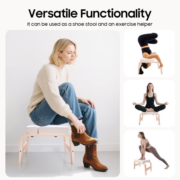 Yoga Headstand Bench Exercise Inversion Stool Workbench Upside Down Chair