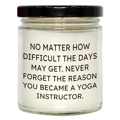 Yoga Instructor's Sanctuary 9oz Vanilla Soy Candle, Inspirational Quotes, Gifts from Friends, Birthday Unique Gifts, Gifts for Yoga Instructors