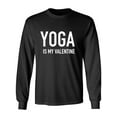 thumbnail image 1 of Yoga Is My Valentine Adult Long Sleeve T-shirt, 1 of 2