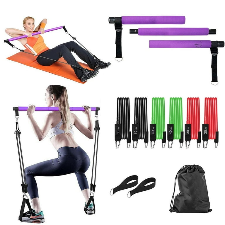 Pilates Bar Kit with Resistance Bands for Women Men - Main Image