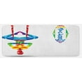 thumbnail image 1 of Yoga Kitchen Mat, Aerial Aero Anti-Gravity Yoga Theme Colorful Triangles Fractal Style Human Body Image, Plush Decorative Kitchen Mat with Non Slip Backing, 47" X 19", Multicolor, by Ambesonne, 1 of 1