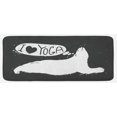 thumbnail image 1 of Yoga Kitchen Mat, Polar Bear Saying I Love Yoga Grunge Wildlife Illustration, Plush Decorative Kitchen Mat with Non Slip Backing, 47" X 19", Charcoal Grey White, by Ambesonne, 1 of 1