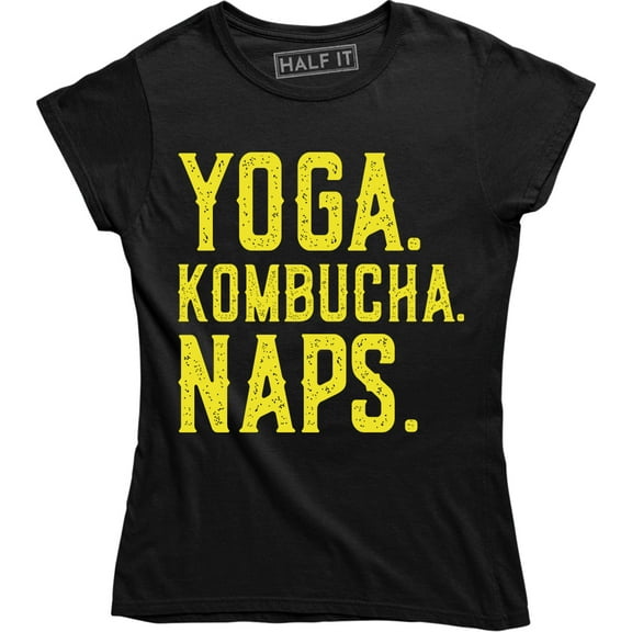 Yoga Kombucha Naps Queen Nap Sleepy Morning Person Fitness Gym Fashion T-Shirt