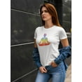 thumbnail image 1 of Yoga Lady Rainbow Chakra Symbols T-Shirt Women -Image by Shutterstock, Female x-Large, 1 of 4