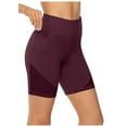 thumbnail image 1 of Yoga Leggings High Waist Short Abdomen Control Training Running Durable Stretchy Comfortable Delicate Wine Pants Sizes XXL, 1 of 1