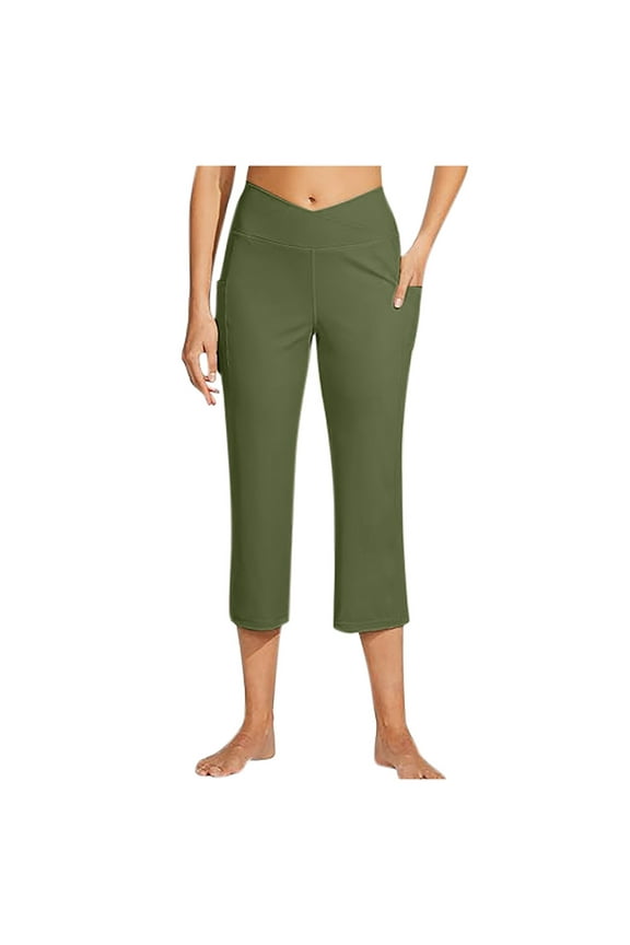 Yoga Leggings Women Ladies Capris Pants Leggings Straight Leg Athletic Exercise Workout Leggings Women AG L