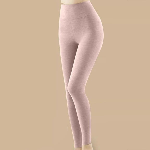 Yoga Leggings for Women 7/8 Length Seamless Thermal Underwear Stretchy Comfy Workout Bottom