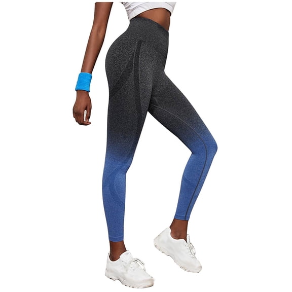 Yoga Leggings for Women High Waisted Gradient Color Hip Lifting Fitness Pants