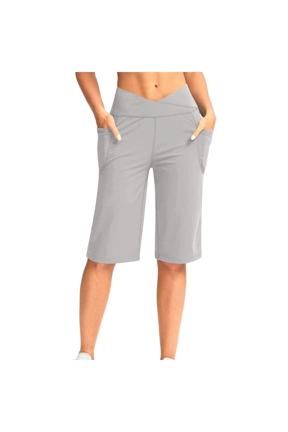 Yoga Leggings for Womens High Waisted Comfort Casual 9" Lightweight Golf Capris Gym Traning Track Joggers Pants with Pockets