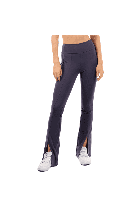 Yoga Leggings with Front Slit and Pockets High Waist Tummy Control Buttery Soft Comfy Stretchy Workout Pants Shadow Grey 3X