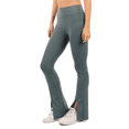 thumbnail image 1 of Yoga Leggings with Front Slit and Pockets High Waist Tummy Control Buttery Soft Stretchy Workout Pants Sage X-Large, 1 of 3