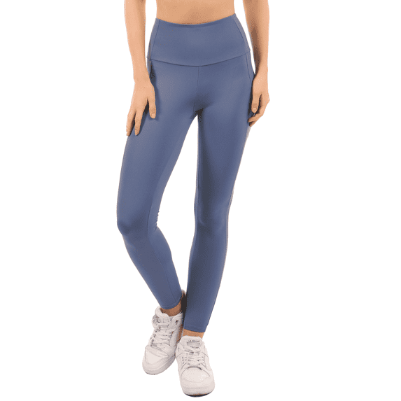 Yoga Leggings with Pockets High Waist Tummy Control Super Soft Stretchy Workout Yoga Pants 25" Steel Blue 2X