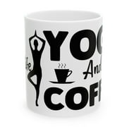 Yoga Life and Coffee Mug | Zen Lifestyle Cup | Yoga and Caffeine Lover Gift