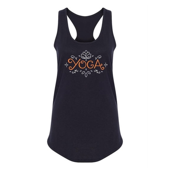 Yoga Lotus Flower Design  Tank Women -Image by Shutterstock, Female Large