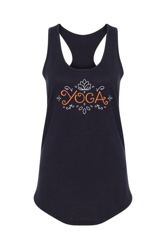 Yoga Lotus Flower Design  Tank Women -Image by Shutterstock, Female Small