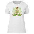 thumbnail image 1 of Yoga Lotus Pose In Flowers T-Shirt Women -Image by Shutterstock, Female Large, 1 of 4