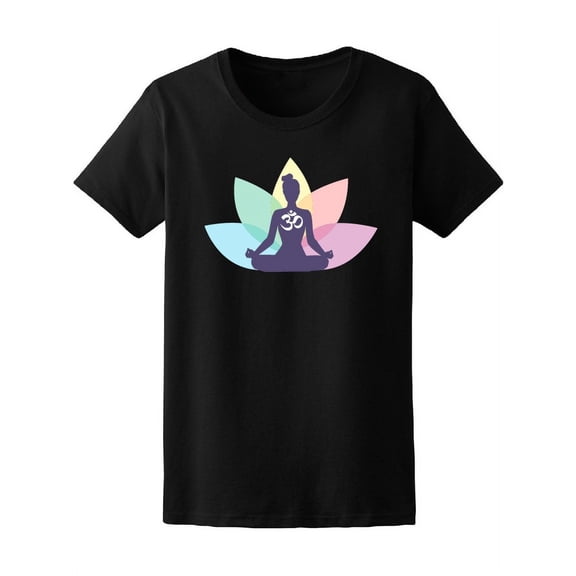 Yoga Lotus Silhouette Women T-Shirt - Image by Shutterstock, Female Small