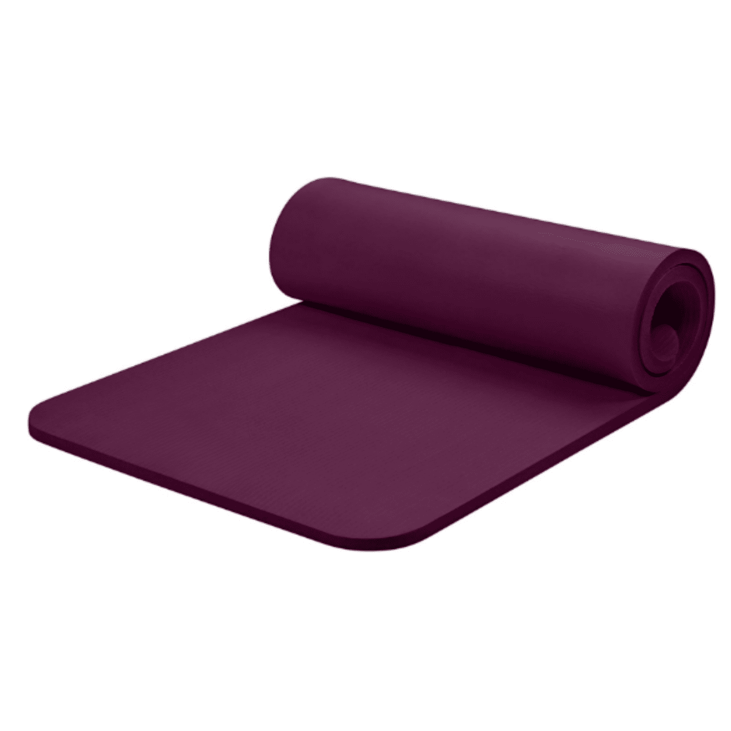 Yoga Mat 1" Thick With Nylon Strap For Men & Women - Non Slip Exercise Mat For Home Yoga, Pilates, Stretching, Floor & Fitness Workouts