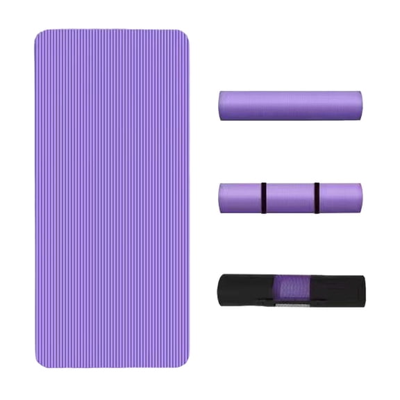 Yoga Mat 10mm Thick With Strap Training Mat Elastic Mat Suitable For And Muscle Stretching Exercises (183 * 61 * 1cm)