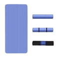 thumbnail image 1 of Yoga Mat 72 x 24 Inch 0.39 Inch Extra Thick, High Density Anti Tear Exercise Mat with Carrying Strap, Suitable for Various Yoga Exercises Pilates Floor Workout, Yoga, Blue, 1 of 8