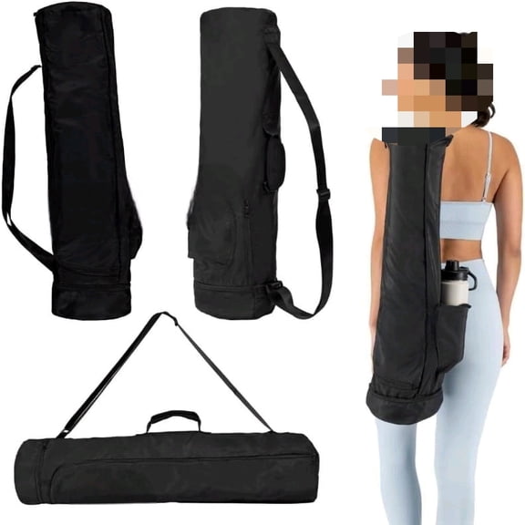 Yoga Mat Bag  Crossbody Gym Bag for Women & Men, Waterproof Travel Carrier Fits Thick Yoga Mat, Multi Pocket Storage with Strap Holder, Shoulder Carry for Fitness Pilates Exercise