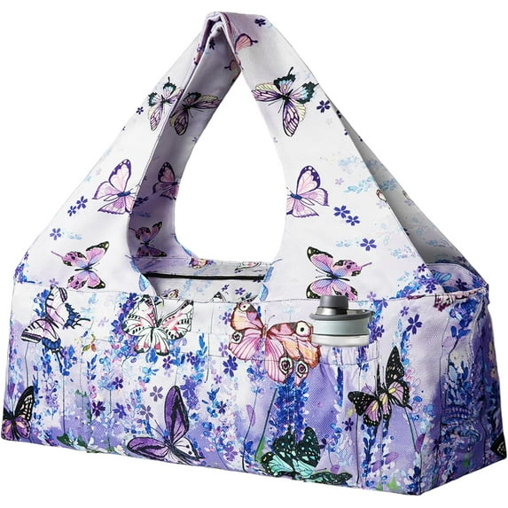 Yoga Mat Bag - Large Yoga Bag with Yoga Mat Strap, Zipper and Pockets - Yoga Bags and Carriers Fits All Your Stuff - Personalized Yoga Mat Bags for Women Fits Most Size Mats