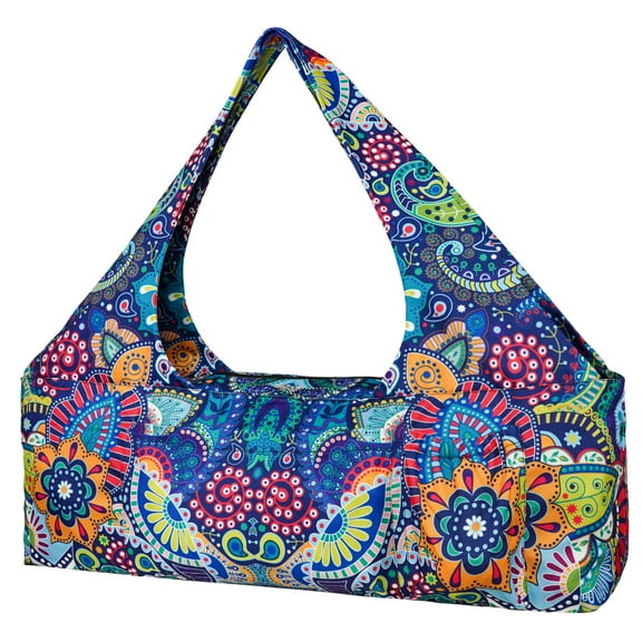 Yoga Mat Bag - Large Yoga Bag with Yoga Mat Strap, Zipper and Pockets - Yoga Bags and Carriers Fits All Your Stuff - Personalized Yoga Mat Bags for Women Fits Most Size Mats