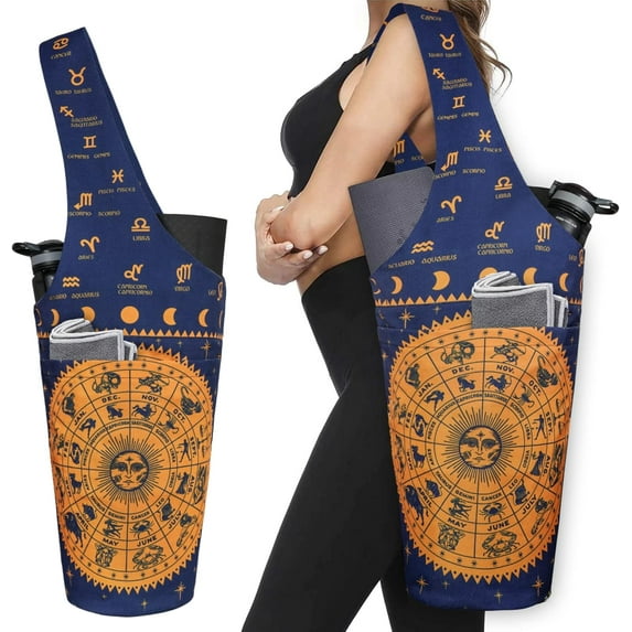 Yoga Mat Bag - Long Tote with Pockets - Holds More Yoga Accessories - Yoga Bag Fit Most Size Mats - Yoga Mat Carrier