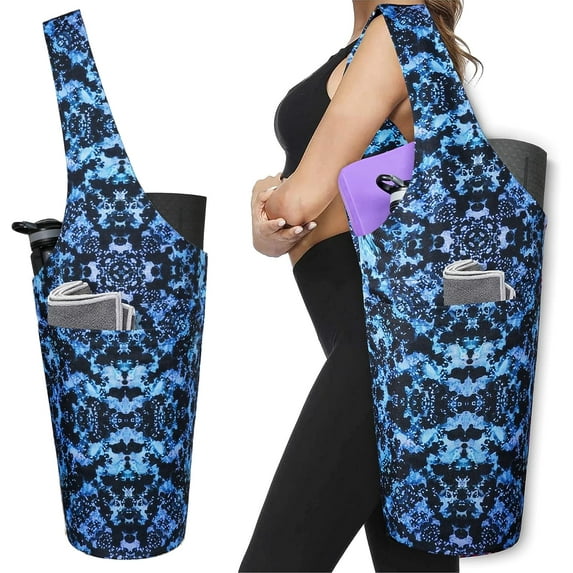 Yoga Mat Bag - Long Tote with Pockets - Holds More Yoga Accessories - Yoga Bag Fit Most Size Mats - Yoga Mat Carrier