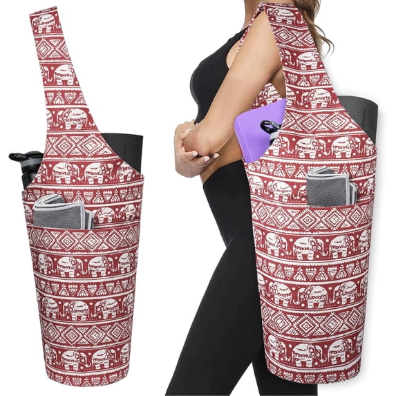 Yoga Mat Bag - Long Tote with Pockets - Holds More Yoga Accessories - Yoga Bag Fit Most Size Mats - Yoga Mat Carrier