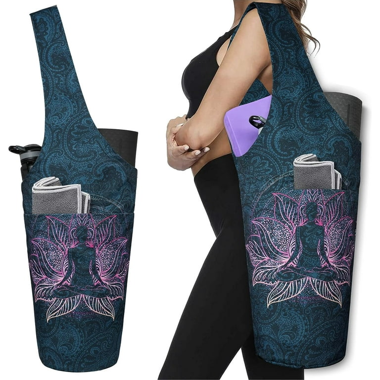 Yoga Mat Bag - Long Tote with Pockets - Holds More Yoga Accessories - Yoga  Bag Fit Most Size Mats - Yoga Mat Carrier