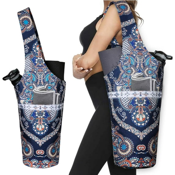 Yoga Mat Bag - Long Tote with Pockets - Holds More Yoga Accessories - Yoga Bag Fit Most Size Mats - Yoga Mat Carrier