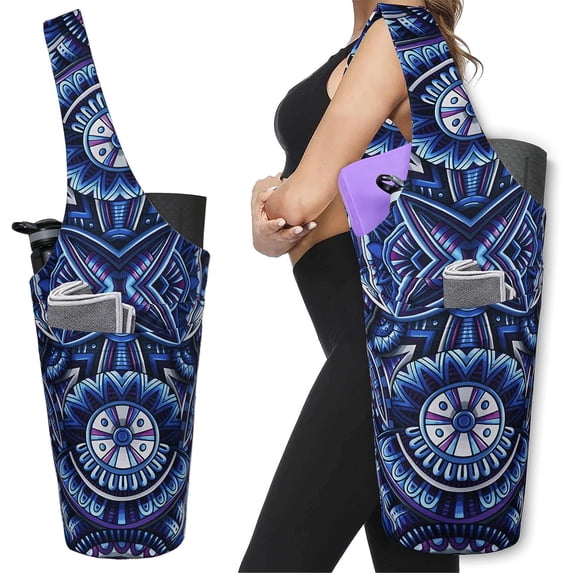 Yoga Mat Bag - Long Tote with Pockets - Holds More Yoga Accessories - Yoga Bag Fit Most Size Mats - Yoga Mat Carrier