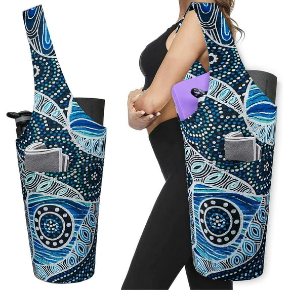 Yoga Mat Bag - Long Tote with Pockets - Holds More Yoga Accessories - Yoga Bag Fit Most Size Mats - Yoga Mat Carrier