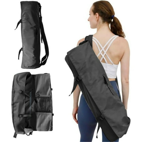 Yoga Mat Bag With Adjustable Shoulder Strap Fits Rolled Mats Up To