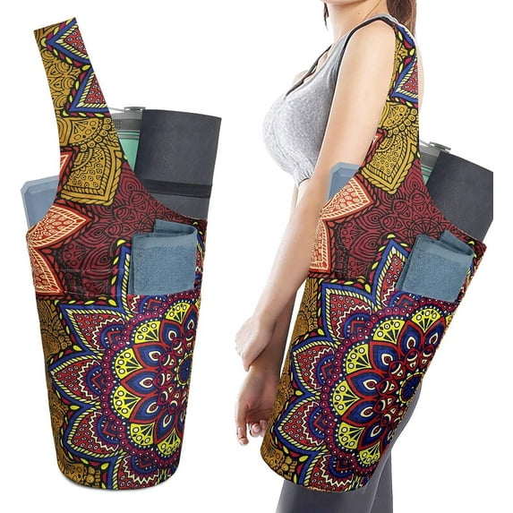 Yoga Mat Bags and Carriers Fits All Your Stuff,Yoga Mat with Bag With Large Side Pocket & Zipper Pocket,Yoga Gifts for Women and Yoga Lover