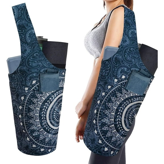 Yoga Mat Bags and Carriers Fits All Your Stuff,Yoga Mat with Bag With Large Side Pocket & Zipper Pocket,Yoga Gifts for Women and Yoga Lover