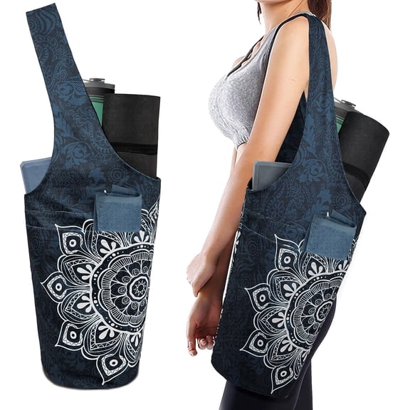 Yoga Mat Bags and Carriers Fits All Your Stuff,Yoga Mat with Bag With Large Side Pocket & Zipper Pocket,Yoga Gifts for Women and Yoga Lover